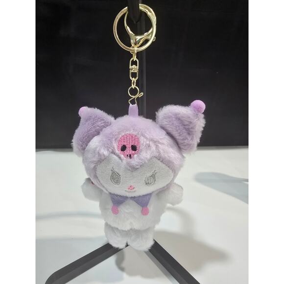 Kuromi Sanrio 5 Piece Bundle-1 Pen, 2 Plush Charms, 1 Stress Ball, 1 Key Chain - Picture 3 of 6